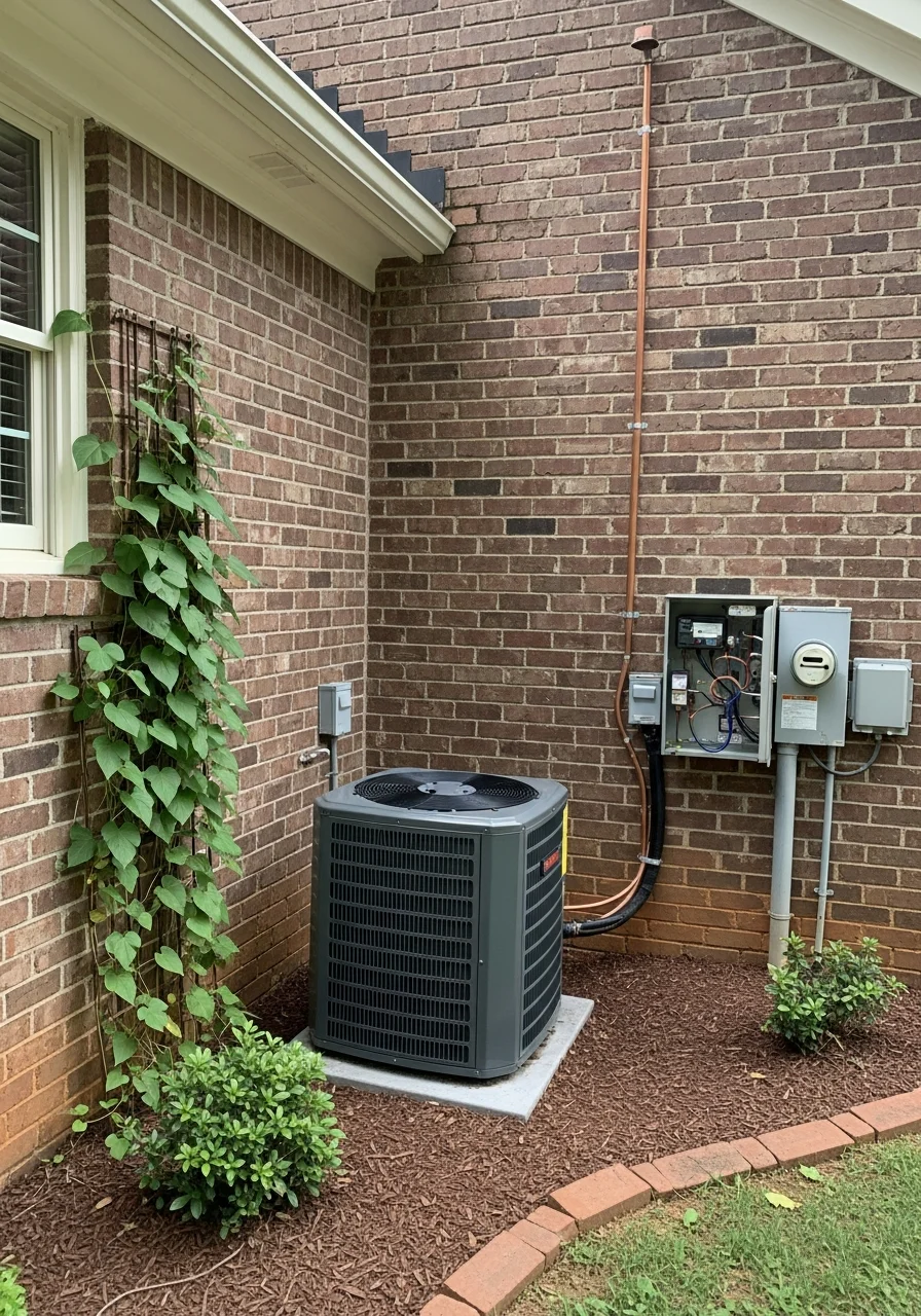 A homeowner and service professional discussing work on a Henry County property, representing the direct communication and local trust we build.